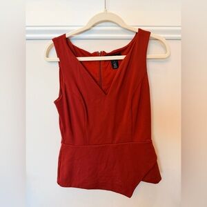 White House Black Market Women's Top Red Sleeveless